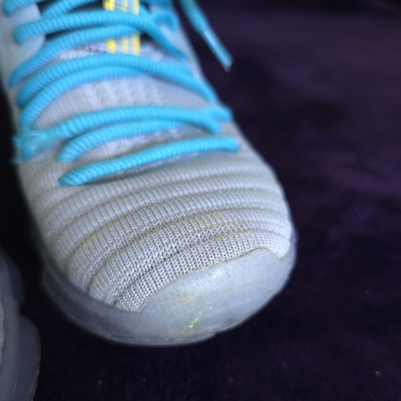 Kids' Blue and Yellow Basketball Sneakers - Picture 14 of 15